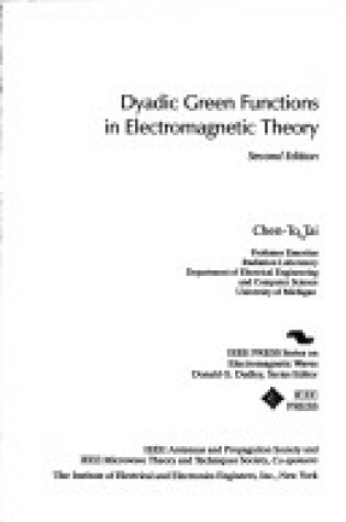 Cover of Dyadic Green Functions in Electromagnetic Theory