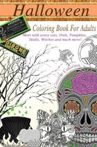 Cover of Halloween coloring book for adults