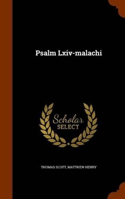 Book cover for Psalm LXIV-Malachi
