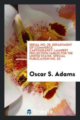 Book cover for Serial No. 39. Department of Commerce. Cartography