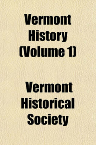 Cover of Vermont History (Volume 1)