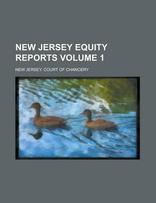 Book cover for New Jersey Equity Reports Volume 1