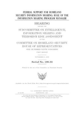 Book cover for Federal support for homeland security information sharing