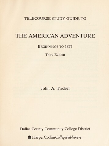 Book cover for Telecourse Guide to the American People 3e