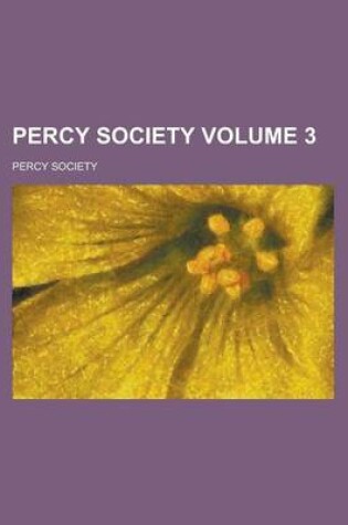 Cover of Percy Society Volume 3