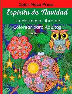 Book cover for Espiritu de Navidad - Un Hermoso Libro de Colorear para Adultos