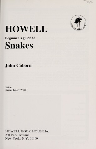 Book cover for Howell Beginner's Guide to Snakes