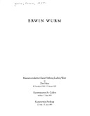 Book cover for Erwin Wurm