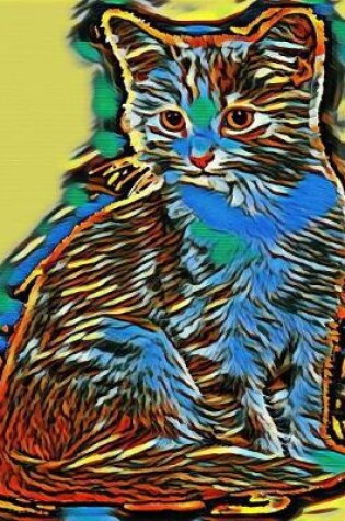 Cover of Cat Colorful Art Notebook Journal 150 Page College Ruled Pages 8.5 X 11