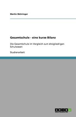 Book cover for Gesamtschule - eine kurze Bilanz