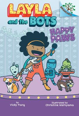 Book cover for Happy Paws: A Branches Book (Layla and the Bots #1)