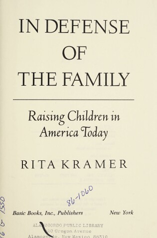 Cover of In Defense of the Family