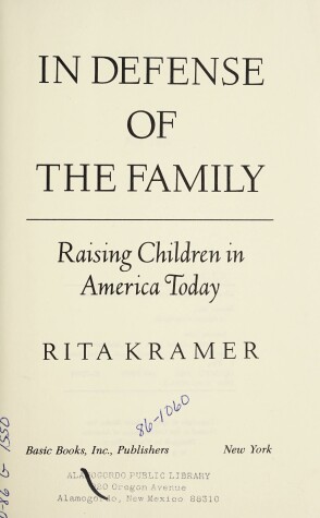 Book cover for In Defense of the Family