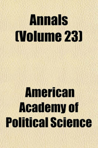 Cover of Annals (Volume 23)