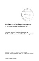 Book cover for Guidance on Heritage Assessment, "Our Cultural Diversity is What Unites Us", Document Prepared within the Framework of the Technical Co-operation Consultancy Programme