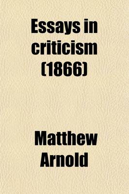 Cover of Essays in Criticism