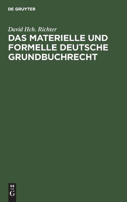 Cover of Das Materielle Und Formelle Deutsche Grundbuchrecht