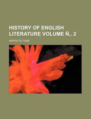 Book cover for History of English Literature Volume N . 2