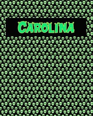 Book cover for 120 Page Handwriting Practice Book with Green Alien Cover Carolina