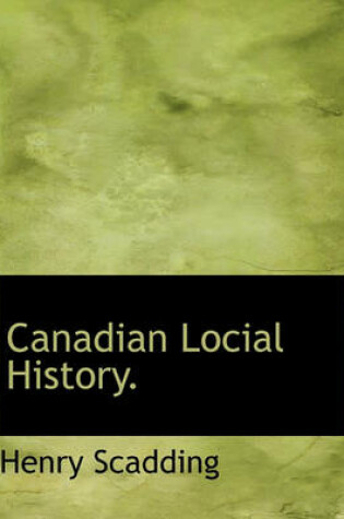 Cover of Canadian Locial History.