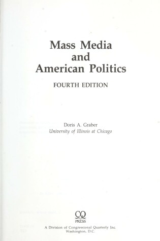 Cover of Mass Media and American Politics