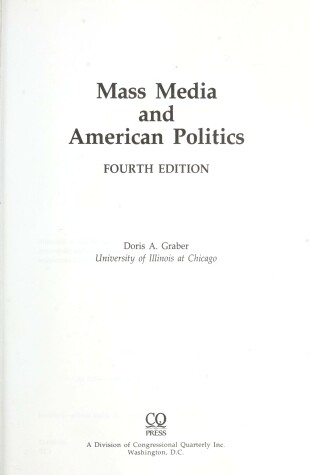 Book cover for Mass Media and American Politics