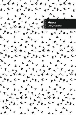 Book cover for Amor Lifestyle Journal, Blank Write-in Notebook, Dotted Lines, Wide Ruled, Size (A5) 6 x 9 In (White)