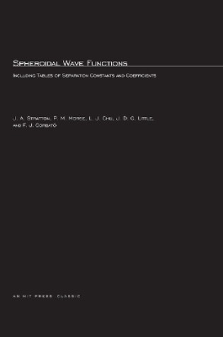 Cover of Spheroidal Wave Functions