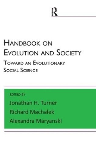 Cover of Handbook on Evolution and Society