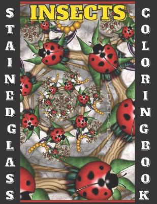 Book cover for Insects Stained Glass Coloring Book