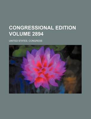 Book cover for Congressional Edition Volume 2894