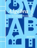 Cover of Saxon Algebra 1/2