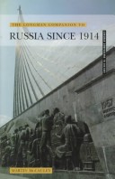 Book cover for The Longman Companion To Russia Since 1914