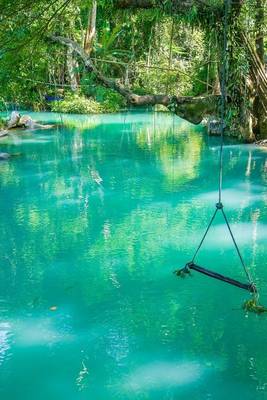 Book cover for The Blue Lagoon in Vang Vieng Laos Journal