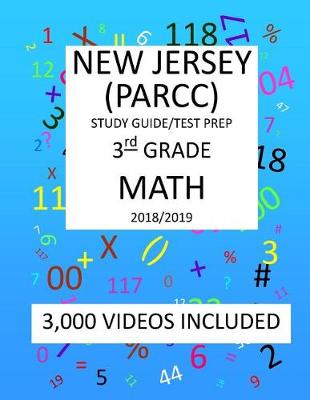 Book cover for 3RD Grade NEW JERSEY PARCC, 2019 MATH, Test Prep