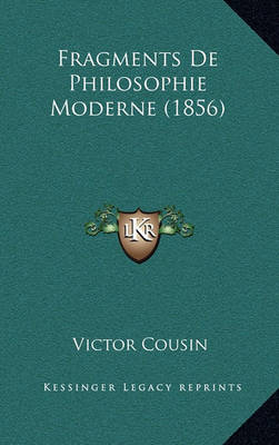 Book cover for Fragments de Philosophie Moderne (1856)