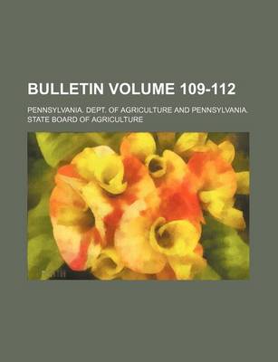 Book cover for Bulletin Volume 109-112