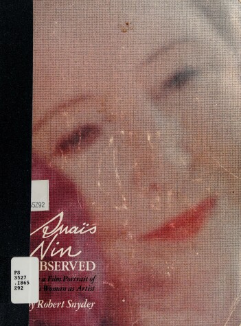 Book cover for Anais Nin Observed