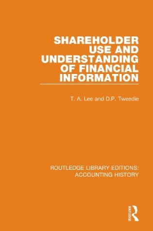 Cover of Shareholder Use and Understanding of Financial Information