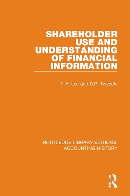 Book cover for Shareholder Use and Understanding of Financial Information