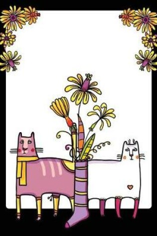 Cover of My Big Fat Bullet Journal for Cat Lovers Funny Cats Pattern in Socks with Flowers 6