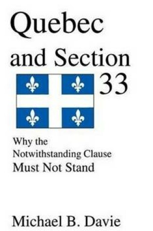 Cover of Quebec and Section 33