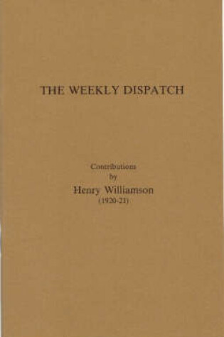 Cover of Contributions to "The Weekly Dispatch", 1920-21