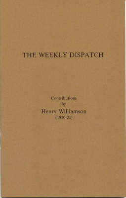 Book cover for Contributions to "The Weekly Dispatch", 1920-21