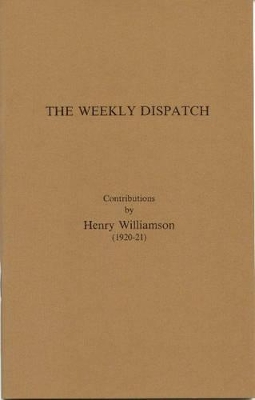 Book cover for Contributions to "The Weekly Dispatch", 1920-21
