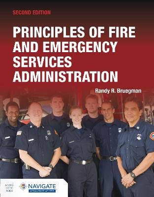 Book cover for Principles of Fire and Emergency Services Administration includes Navigate Advantage Access