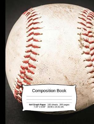 Book cover for Baseball Composition Notebook, Graph Paper