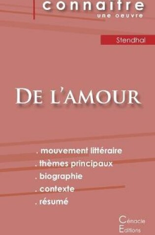 Cover of Fiche de lecture De l'amour de Stendhal (analyse litteraire de reference et resume complet)