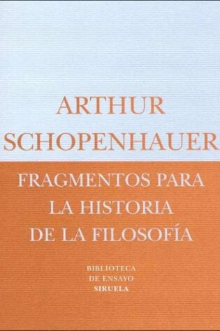 Cover of Fragmentos Para La Historia de La Filosofia