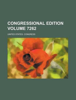 Book cover for Congressional Edition Volume 7262